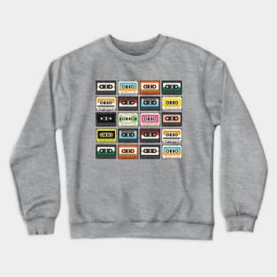 Retro Audio Cassette Tape Illustration // Mixtape Audiocassettes Crewneck Sweatshirt